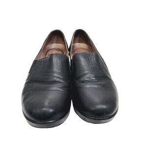 Dansko Shoes Jessica 9705020202 Black Leather Slip on Loafers Women's Size 6.5/7